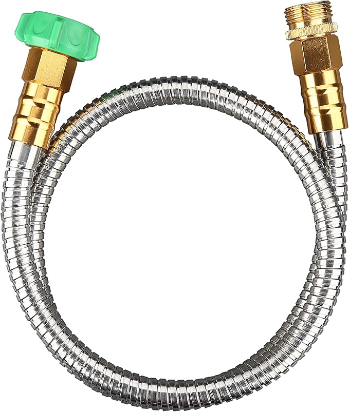Beaulife 304 Stainless Steel Metal Garden Hose Connector 5 Feet Short Garden Water Hose Extension Extender, Drinking Water Hose Lead and BPA Free by Beaulife