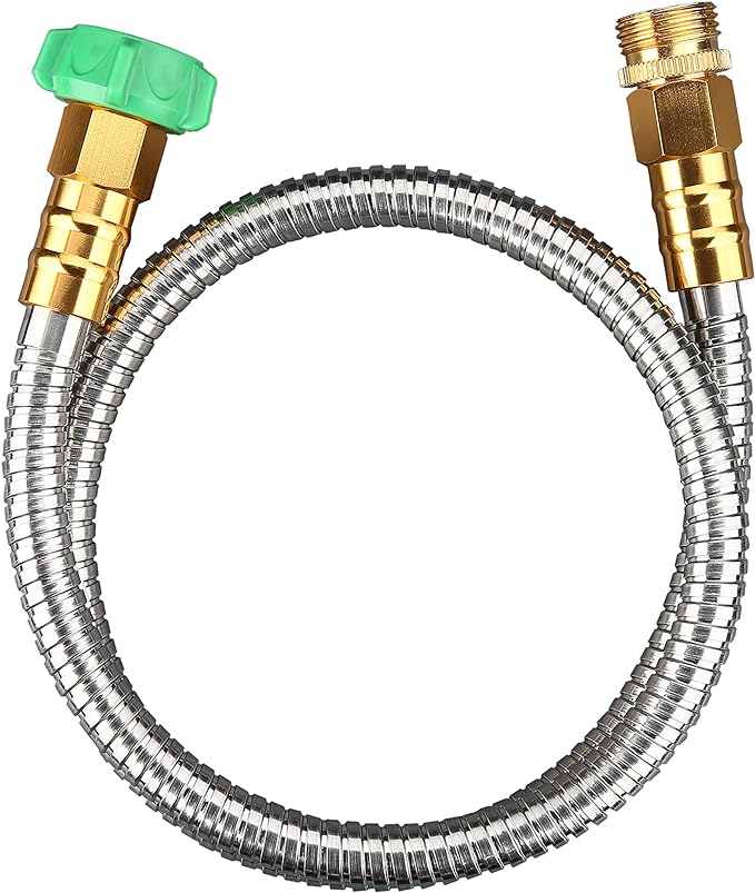 BEAULIFE 304 Stainless Steel Metal 3FT Short Garden Hose 3 Feet Flexible, Portable & Lightweight Kink Free Garden Water Outdoor Hose by Beaulife