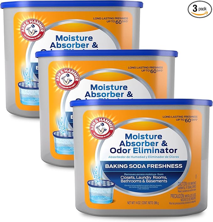 Arm & Hammer Fragrance Free Refillable Moisture Absorber and Odor Eliminator 14 oz. Tub by ARMHAMMER