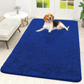 OLANLY Dog Door Mat for Muddy Paws 59x35, Absorbs Moisture and Dirt, Absorbent Non-Slip Washable Doormat, Quick Dry Chenille Mud Mat for Dogs, Entry Indoor Entryway Carpet for Inside Floor, Royal Blue by OLANLY
