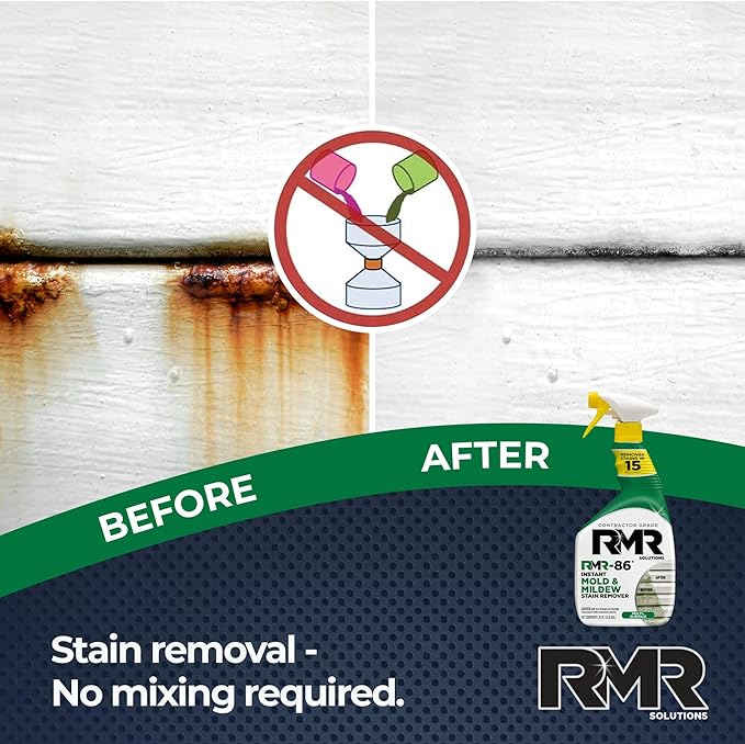 RMR-86 Instant Mold and Mildew Stain Remover Spray - Scrub Free Formula, 30 Fl Oz - Image 5