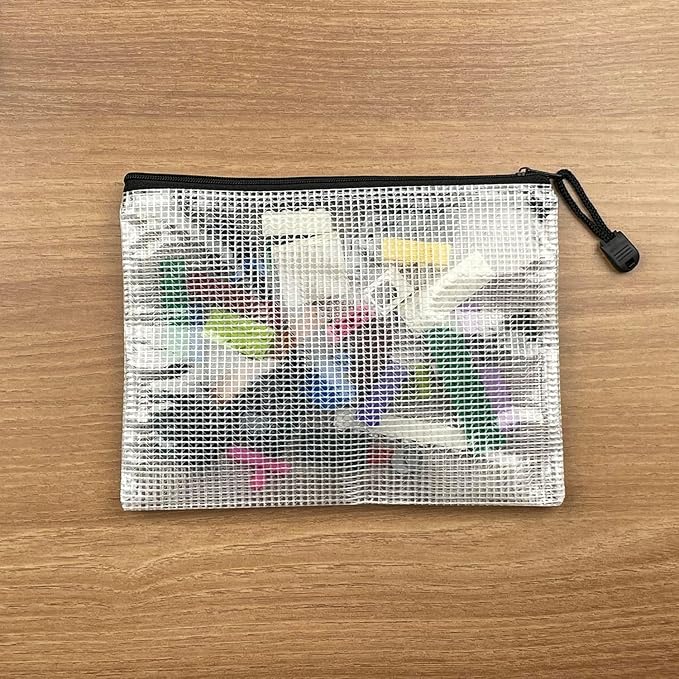 Oaimyy-A3(12.5"x 17.5"), Mesh Zipper Pouch Document Folders Bag Plastic Zip File Folders for School Office Supplies, Travel, Organizing Storage-Black,6 Pcs - Image 8