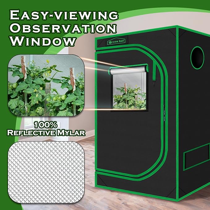 24"x36"x60"Grow Tent for Plants Mylar Hydroponic Grow Tents Indoor Grow Room for Plant Fruit Flower Veg with Removable Waterproof Floor Tray - Image 4