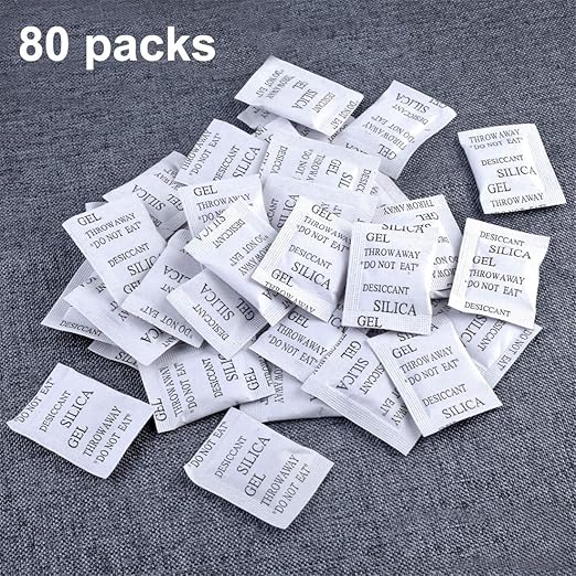 2 Gram Silica Gel Desiccant Bags for Safes, Gun Safe Desiccant Dehumidifiers Packs Moisture Absorber Packets for Closet Cloth Shoe, 80pcs - Image 2