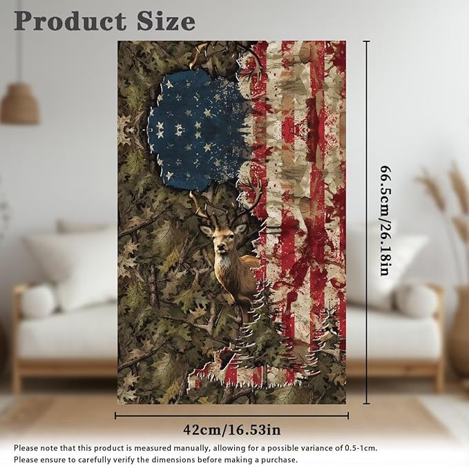 American Flag Elk Headrest Cover for Recliner Anti-Slip Headrest Protector Super Soft Slipcover for Head Rest, Loveseat Protector - Image 5