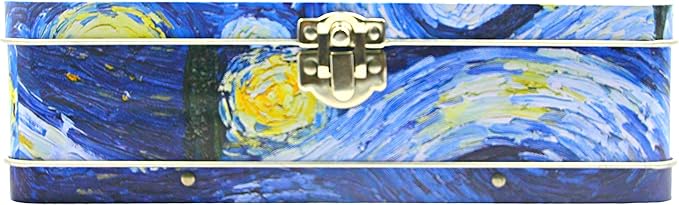 DAHO Metal Storage Box with Hinge for Office, School, Home, Makeup, Arts & Crafts and Accessories (Starry Night) - Image 2