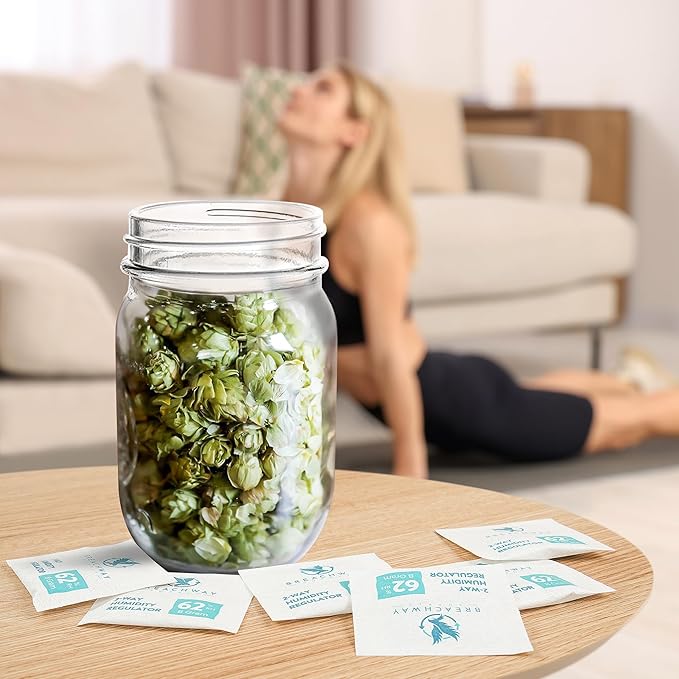 62% RH Size 8 | 6 Pack Two-Way Humidity Control Packs | For Storing 1 oz | Moisture Absorber for Small Storage Containers | Humidifier Packs | Hydration Packets w/Resealable Bag - Image 7