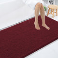 Smiry Luxury Chenille Bathroom Rugs 71x47, Extra Soft and Absorbent Shaggy Bath Mat, Machine Washable, Non-Slip Plush Carpet Runner for Tub, Shower, and Floor, Home Decor Accessories, Burgundy by Smiry