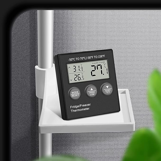 4 PCS Grow Tent Corner Shelf,16 mm Grow Tent Accessories,White Grow Tent Shelves for Place The Hygrometer Camera and Planting Equipment Black/White (White/4PCS) - Image 4