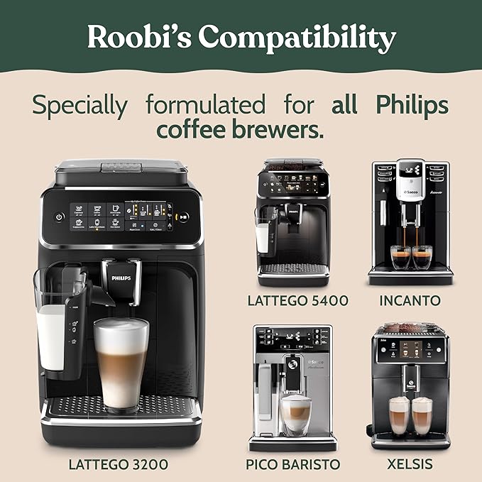Roobi Philips Compatible Descaling Solution & Cleaner. Specially Formulated for Philips Espresso Machines. Carbon Neutral Descaler Kit. 2 Uses per Bottle, 2 Pack - Image 7