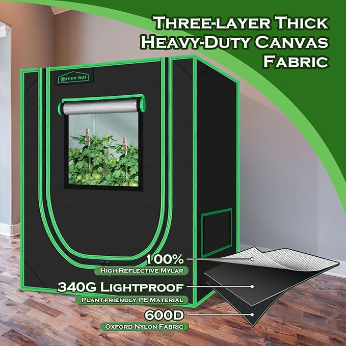 Small Grow Tent for Plants Indoor 18"x30"x36" Mylar Hydroponic Grow Tents Indoor Grow Room for Plant Fruit Flower Veg with Removable Waterproof Floor Tray - Image 5