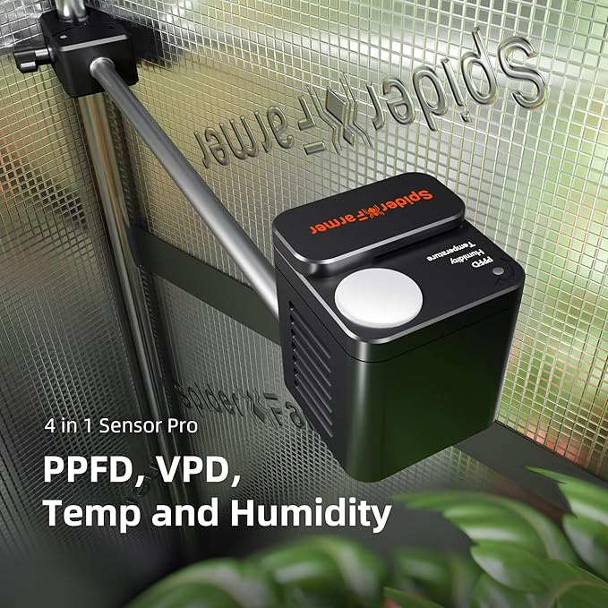 Spider Farmer GGS Sensor Pro Kits, 4-in-1 VPD/PPFD/Temp/Humid Sensor with CO2 Sensor, for Indoor Growing Environmental Monitoring Precision Control - Image 2