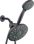 AquaDance Antimicrobial/Anti-Clog High-Pressure 30-setting Rainfall Shower Combo, Microban Nozzle Protection from Growth of Mold, Mildew & Bacteria, Oil-Rubbed Bronze Finish/Coral Green Jets by AquaDance