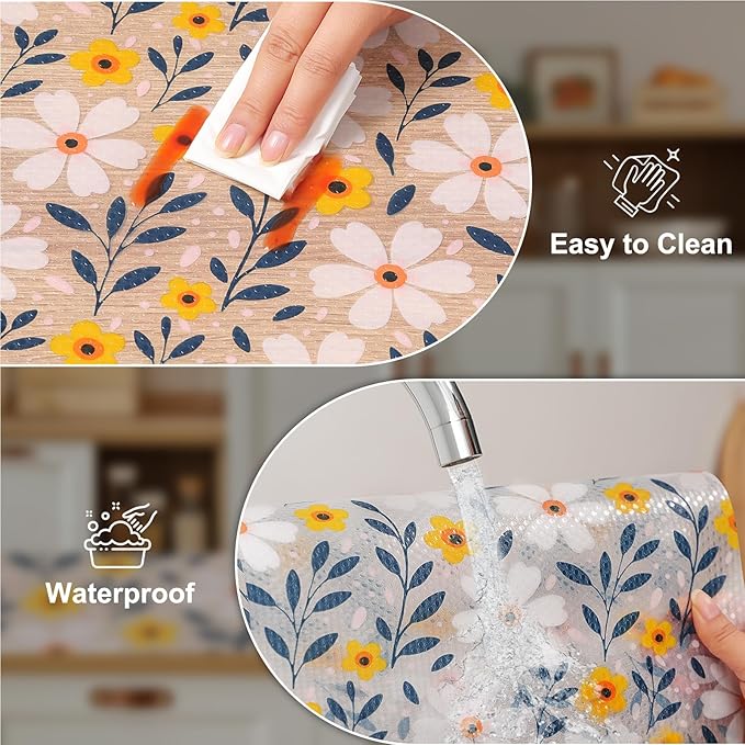 Cooyes Shelf Liner – Premium Non-Adhesive Cabinet & Drawer Liner for Kitchen – Waterproof Shelf Paper with Modern Pattern – Durable EVA Cabinet Mat – Easy to Cut （12" W x 360" L） - Image 7