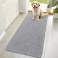 OLANLY Dog Door Mat for Muddy Paws 70x32, Absorbs Moisture and Dirt, Absorbent Non-Slip Washable Doormat, Quick Dry Chenille Mud Mat for Dogs, Entry Indoor Entryway Carpet for Inside Floor, Light Grey by OLANLY