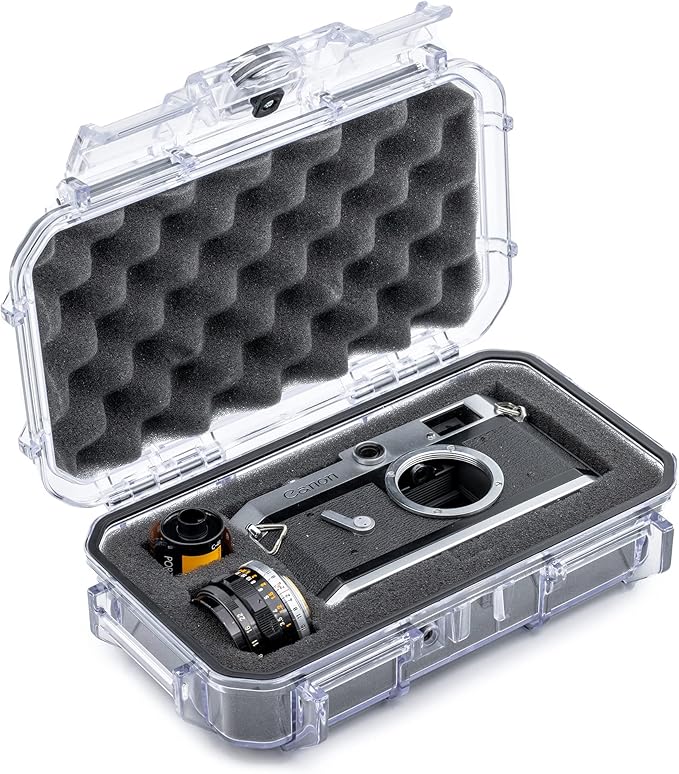 Evergreen 56 Waterproof Dry Box Protective Case with Pick & Pluck Foam - Travel Safe/Mil Spec/USA Made - for Cameras, Phones, Camping, Fishing, Hiking, Water Sports, Knives, Survival (Clear) by EvergreenCases