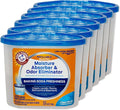 Arm & Hammer Clean Burst Moisture Absorber and Odor Eliminator Tubs, 14 oz., 6 Pack, Attract and Trap Excess Moisture, Eliminate Musty Odors, Convenient and Effective by ARMHAMMER