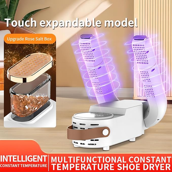 Work Boot Dryer, Boot Warmer,Boot Dryer for Work Boots,Telescopic Shoe Dryer with Smart Timer, Shoe Dryer and Deodorizer, Auto Off Timer, Folding Design and Smart Panel - Image 4
