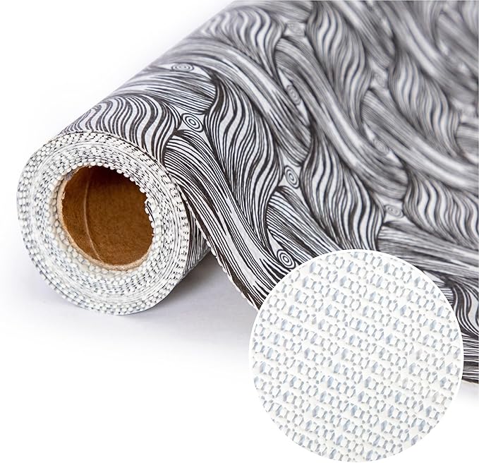 Cabinet Liners 5Rolls 18 x 96 Inch Wide Non Adhesive Kitchen Drawer Liner, Waterproof Shelf Liner Durable Anti-Slip for Kitchen Cabinets Shelf Liner Oil-Proof by DwellAid