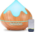 500ML Essential Oil Diffuser, Aromatherapy Diffuser with Remote Control, Multifunctional Air Diffusers for Home Office Room, Fragrance Aroma Diffuser with 7 Color LED & 2 Mist Mode, Light Brown by Unknown