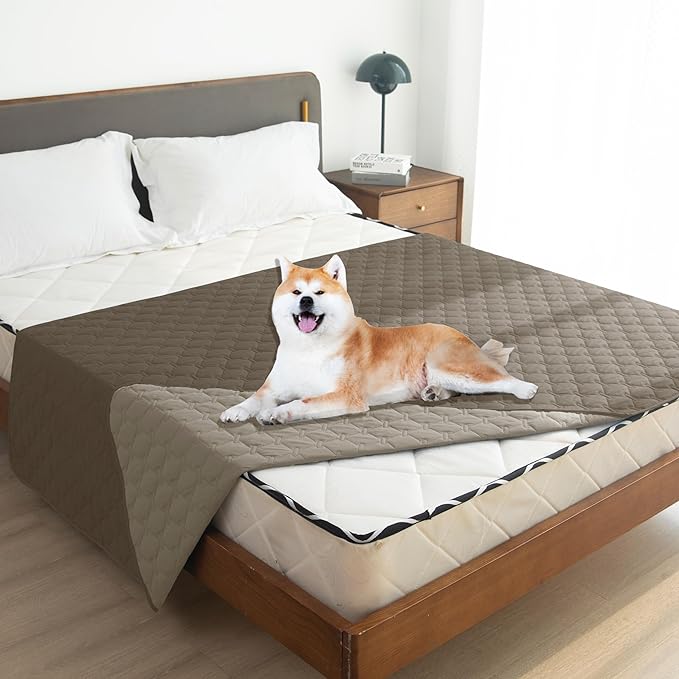 gogobunny 100% Double Sided Waterproof Dog Blanket Soft Pet Bed Cover Reversible Protect Furniture Couch Sofa Car for Puppy Cat Kids (Dark Walnut/Light Walnut, 52x82 Inch (Pack of 1)) - Image 3