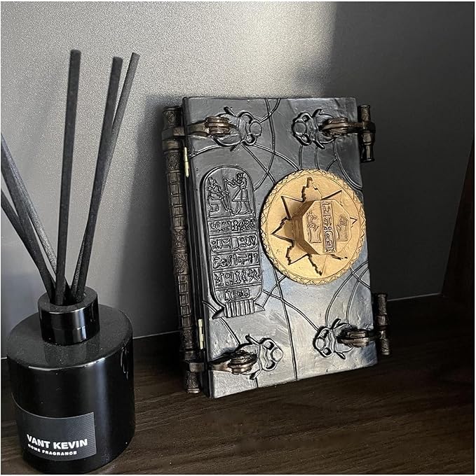 Book of the Dead Decorative Box - Egyptian Mummy Prop Replica with Hidden Storage Compartment, Resin Crafted Collectible (7.87x5.9x1.57 inches) - Image 4