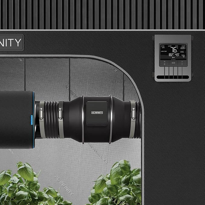 AC Infinity Air Filtration PRO Kit 8”, Inline Fan, Temperature Humidity VPD Controller with WiFi App Control, Carbon Filter, Ducting, Ventilation System for Grow Tents, Hydroponics, Indoor Gardening - Image 8