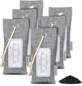 CLEVAST 6 Pack Charcoal Air Purifying Bags(6x60g), Activated Bamboo Natural Fresh Odor Absorber, Deodorizer and Moisture Eliminator, Air Purifier Bags for Home, Closet, Shoes, Car Air freshener by CLEVAST