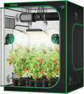 VIVOSUN S558 5x5 Grow Tent, 60"x60"x80" High Reflective Mylar with Observation Window and Floor Tray for Hydroponics Indoor Plant for VSF6450 by VIVOSUN