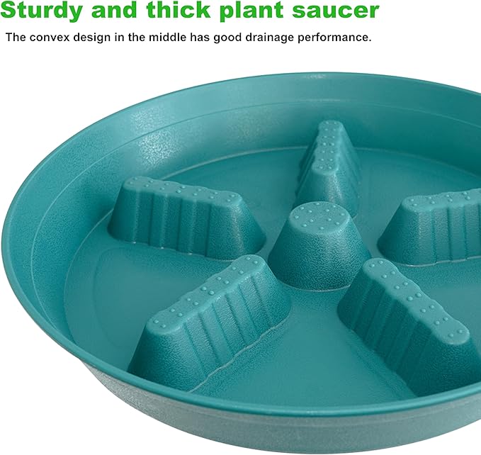 4 Pack Plant Saucer 12 inch, 8 10 14 17 inch, Plant Stand Plastic Plant Saucers for Indoors Outdoor, Heavy Duty Flower Saucers for Potted Plants, Pot Saucers for Plants, Grow Bags Saucers - Image 4