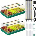 Seed Starter Trays with Grow Lights, Color Change Grow Lights for Seed Starting Kit, 3 Timming Set, Indoor Plant Growing Kit for Gardeners, Germination Trays Kits, Gardening Gifts by Adawook