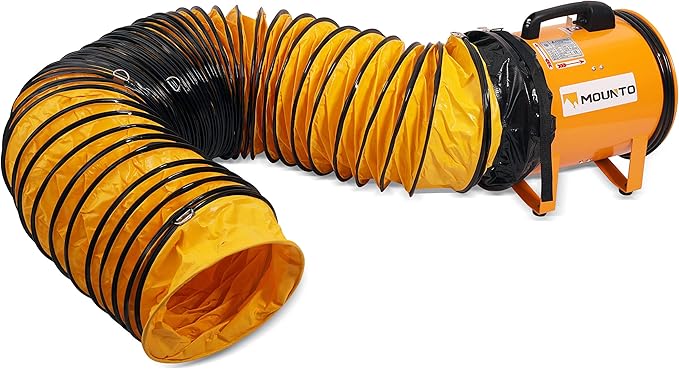 MOUNTO COMBO Heavy Duty Cylinder Fan with 25-foot Vinyl Hose (8inch) - Image 7