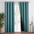 NICETOWN Complete 100% Blackout Curtain Set, Thermal Insulated & Energy Efficiency Window Draperies for Guest Room, Full Shading Panel for Shift Worker and Light Sleepers, Sea Teal, 52W x 84L, 1 PC by NICETOWN