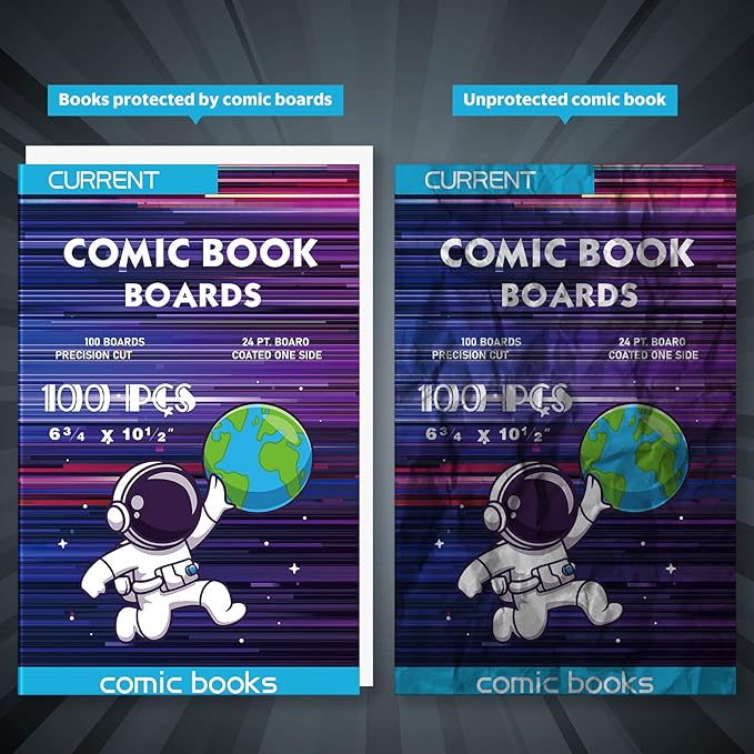 100 Comic Book Boards, Current Size Comic Book Boards, Acid-Free Backing Board,Thick and Durable Books Board for Regular Comics Archival (White) - Image 4