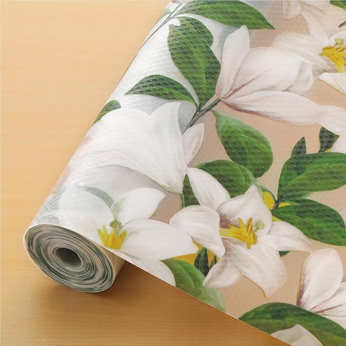 Cooyes Shelf Liner – Premium Non-Adhesive Cabinet & Drawer Liner for Kitchen – Waterproof Shelf Paper with Modern Pattern – Durable EVA Cabinet Mat – Easy to Cut （17.5" W x 360" L） by Cooyes