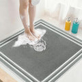 Square Shower Mat Non Slip: 32x32 Inch Extra Large Shower Mats for Inside Shower, Anti Slip Shower Floor Mat, Loofah Shower Stall Mats for Elderly, Non Slip Shower Mat with Drain Hole in Middle by KAZOLEN