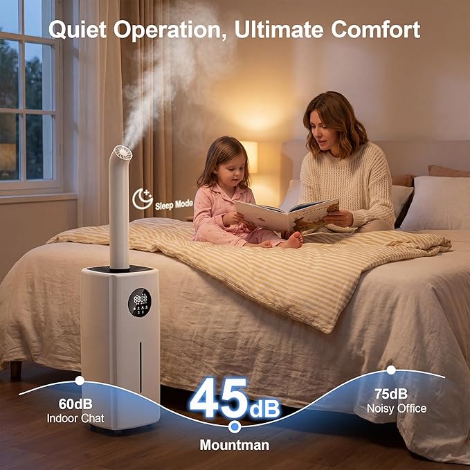21L/5.5Gal Humidifiers for Bedroom,Humidifier Large Room with 2000ml/h High Output,Top Fill,24H Runtime, Cover up to 3000ft²,Remote Control Whole House Cool Mist Humidifier for Home,Office,Plants - Image 4