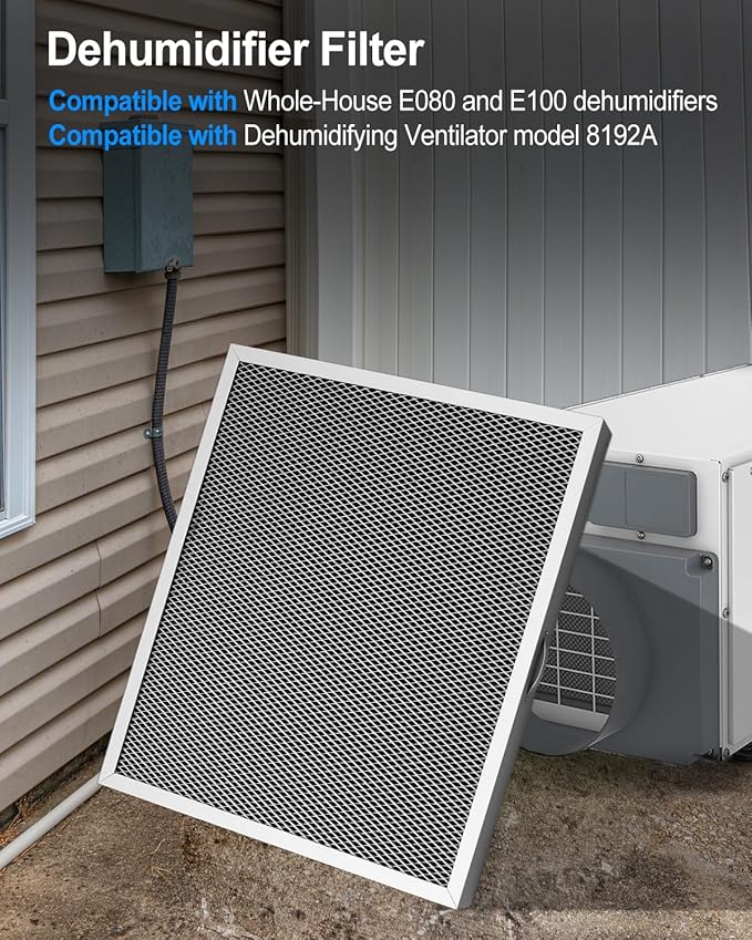 WUMZIJ 5881 Washable MERV 8 Dehumidifier Filter Compatible with Whole-House Dehumidifiers Models E100 E080 and Dehumidifying Ventilator 8192A, 12x13.5x1 - Image 2