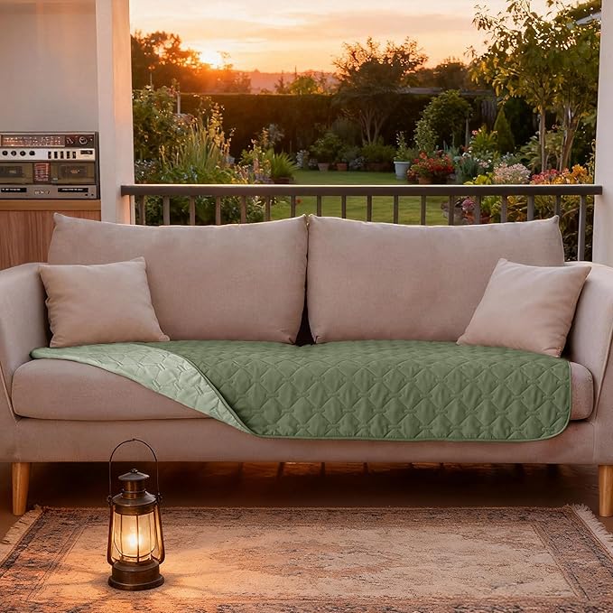 gogobunny 100% Double-Sided Waterproof Dog Bed Cover Pet Blanket Sofa Couch Furniture Protector for Puppy Large Dog Cat, Reversible (30x70 Inch (Pack of 1), Dark Green/Light Green) - Image 3