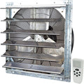 iLiving 24" Shutter Exhaust Fan with Wireless Smart Remote Controlled Thermostat and Humidity, Variable Speed Wall Mounted Attic Vent Fan, Chicken Coop Ventilation, 4244 CFM, 6200 SQF Coverage Area by iLiving