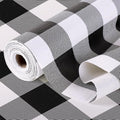 Shelf Drawer Liner for Kitchen Cabinets Non-Adhesive, 23.6IN x 20FT Non-Slip Strong Grip Thickened Cabinet Liners for Shelves, Dresser, Cupboard, Pantry, Bathroom Drawers, Classic Black Gingham by Insigoo