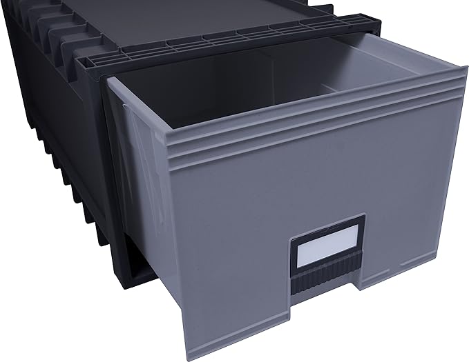 Storex Plastic Archive Storage Box, Letter/Legal Size, 24-Inch Drawer, Black (61106A01C) - Image 4