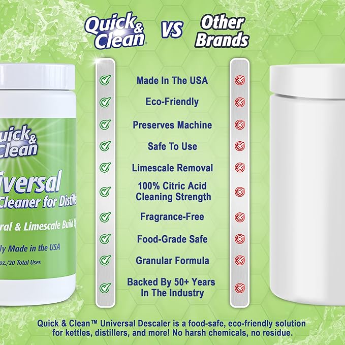 Quick & Clean Universal Descaler - 2lbs - Made in the USA - Granule Descaling Powder for Distilling Machines & More - Removes Mineral & Limescale Build Up - Image 4