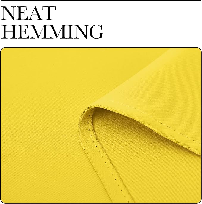 NICETOWN Bright Yellow Room Darkening Curtains for Kitchen, Set of 2, 42 inches Wide by 78 inches Long, Window Treatment Thermal Insulated Solid Grommet Room Darkening Curtains/Drapes for Bedroom - Image 7
