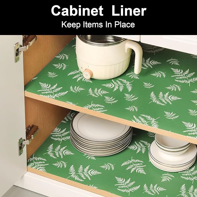 Cooyes Shelf Liner Drawer Liners, Shelf Liners for Kitchen Cabinets, Non-Adhesive Cabinet Liner, EVA Waterproof Non-Slip Refrigerator Liners for Kitchen Drawers（11.8" W x 118" L） - Image 6