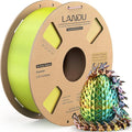 LANDU Silk Tri-Color PLA Filament 1.75mm 1Kg, Triple Color Silk PLA Filament, Silk Rainbow PLA Filament, Neatly Wound 3D Printer Filament, 3 in 1 Multi Color Filament +/-0.02mm, Silk Yellow Pink Blue by LANDU