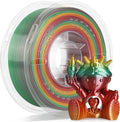 LANDU Silk Rainbow PLA Filament 1.75mm, 3D Printer Multicolor Filament, Color Changing Filament 1kg (2.2lbs) 1 Spool, Dimensional Accuracy +/- 0.02 mm by LANDU