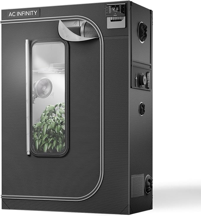 AC Infinity CLOUDLAB 642, Advance Grow Tent 4x2, Thickest 1" Poles, 2000D Mylar Canvas, Lab-Tested Highest Reflectivity, Largest Zipper Window, Controller Mount Plate, 48" x 24" x 72" Indoor Growing by ACInfinity