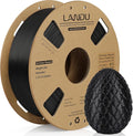 LANDU PLA Filament 1.75mm Black 1KG, 3D Printer Filament 1kg Cardboard Spool(2.2lbs), Dimensional Accuracy +/- 0.02mm, Neatly Wound 3D Printing Filament Fits for Most FFF 3D Printers, Black PLA by LANDU
