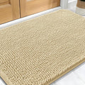 OLANLY Dog Door Mat for Muddy Paws 30x20, Absorbs Moisture and Dirt, Absorbent Non-Slip Washable Doormat, Quick Dry Chenille Mud Mat for Dogs, Entry Indoor Entryway Carpet for Inside Floor, Sand by OLANLY